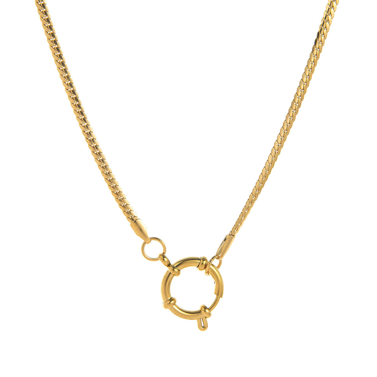 Gold Flat Chain 18mm Sailor Clasp