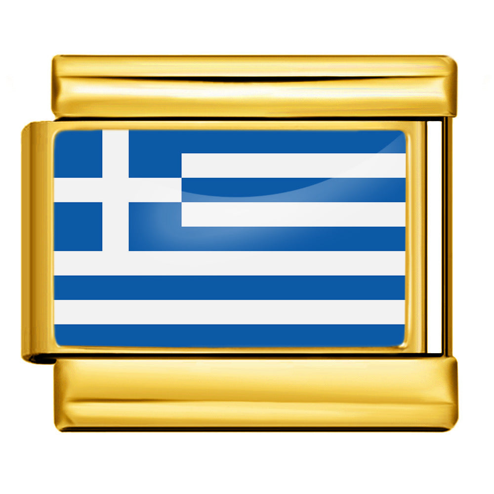 Greece Flag, Gold